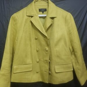 Talbots Lime tweed blazer